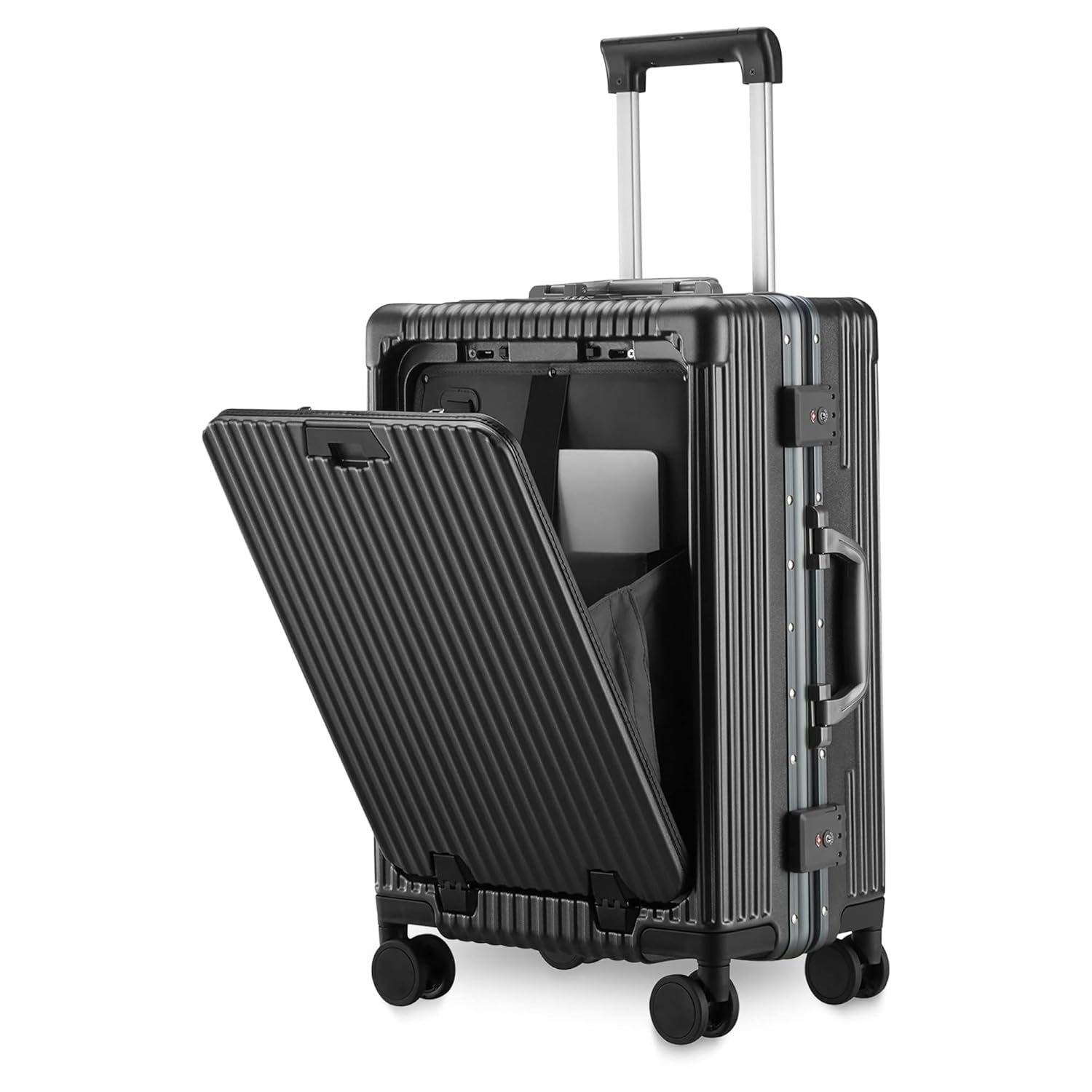 THE CLOWNFISH Ambassador Series Carry-On Luggage Polycarbonate Hard Case Suitcase